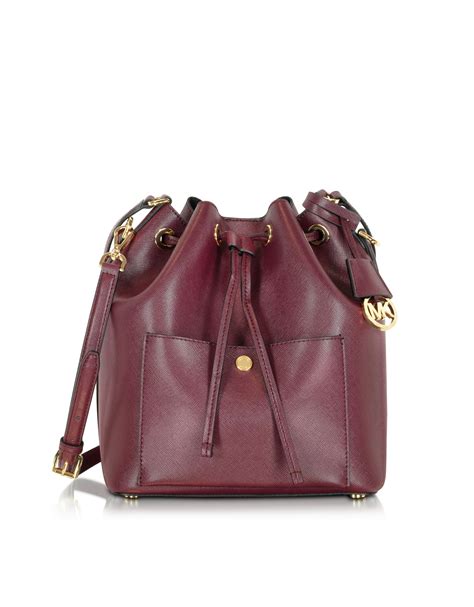 michael kors greenwich bucket bag merlot|michael kors armband.